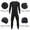 Men Winter Thermal Underwear Sets Fleece lined Warm Stretch Tight