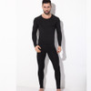 Men Winter Thermal Underwear Sets Fleece lined Warm Stretch Tight