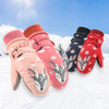1pair Warmest Winter Breathable Non Slip Kid Ski Gloves Windproof