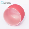 8" Note C Root Red Colored Frosted Quartz Crystal Singing Bowl