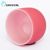 8" Note C Root Red Colored Frosted Quartz Crystal Singing Bowl