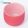 8" Note C Root Red Colored Frosted Quartz Crystal Singing Bowl