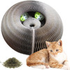 Magic Cat Scratch Organ Board Cat Toy with Ball Cat Grinding Claw Cat Climbing Frame Kitten Round Corrugated Cat Scratching Toy