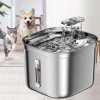 2.2L Intelligent Thermostatic Cat Water Fountain Automatic Cycle Pet Cat Dog Fountain with Filters Stainless Steel Cats Drinker