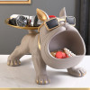 Modern Resin Bulldog Storage Tray Luxury Figurines Ornaments Porch