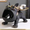 Modern Resin Bulldog Storage Tray Luxury Figurines Ornaments Porch