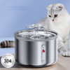 2 Liter Stainless Steel Cat Drinker Dog Drinking Bowl Automatic Pet Drinker Bowl Cat Fountain 5 Volt USB Powered