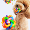 1PCS Pet Dog Toys Cat Colorful Bells Rubber Ball Puppy Kitten Interactive Rainbow Ball for Medium Small Dog Cats Pet Accessories