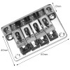 4 String Chrome Hard Tail Adjustable Bridge| |