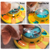 Level 2 in1 Dog Puzzle Toys Press Slow Feeder Interactive Games for Puppy IQ Trainning Treat Dispenser Food Leaker Bowl Advanced