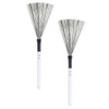 2 Pcs Drum Brush Percussion Brushes For Drums Stainless Steel Wire
