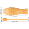 Wood Percussion Instrument Fish Toy Musical Fish Shaped Wooden Hand