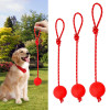 Interactive Rubber Ball Rope For Dog Elastic Solid Chew Toys Gifts For Training Dogs Rope Attached Dog Toys Gift Ornaments 