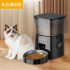 ROJECO Automatic Cat Feeder Pet Smart Cat Food Kibble Dispenser Button Version Smart Control Auto Feeder For Cat Dog Accessories