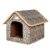 Hot sale  Large Pet Dog Bed cat house cave Comfortable Print  Kennel Mat For Pet Puppy Winter Summer Foldable Cat Bed Pet Supply