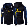 Binance Crypto 2023 Men's New Spliced Casual Baseball Uniform Zip