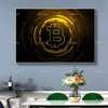 Bitcoin Gold Crypto Currency Wall Art Gift Oil Painting Poster and