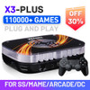 KinHank Super Console X3 Plus Retro Video Game Consoles Built-in 114000 Classic Games 4K Output Mini Game Box For N64/MAME/SNES
