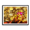 Abstract Animal Canvas Painting Gold Bull Market Crypto Wall Pictures