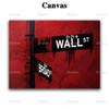 Red Wall St. Canvas Wall Art Poster| Office Decor | Investor,stock
