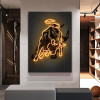 Canvas Wall Art Picture | Canvas Home Decoration | Neon Gold Bitcoin |