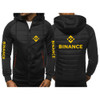 Binance Crypto 2023 Men's New Winter Zipper Hooded Cotton Jacket