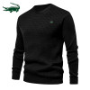 High quality autumn and winter men's new round neck long sleeved shirt