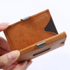 Liulihua Fashion Real Leather Trifold Crypto Wallet Men Purse With