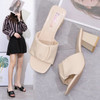 Shoes Slippers Heels Slides Fashion Square Toe Low Slipers Women High Shoes Slippers Heels Slides Fashion Square Toe Low Slipers Women High