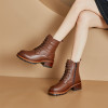 2023 Autumn New Thick Sole Fashion Women's Boots British Retro Side