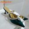 Pearl Straight Strap Outside Slippers Slingback Pointed Toe Slip On Pearl Straight Strap Outside Slippers Slingback Pointed Toe Slip On