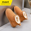 Genuine Leather Snow Boots Female Winter Padded Thickened Boots 2023