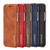 Genuine Leather Flip Cover for iPhone 15 14 13 12 11 Pro Max Mini XS XR 8 7 6 Plus SE3 Case Slot Magnet Shell Stand Holder Funda