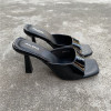 Summer New Women Shoes European and American Fashion Square Head Thin
