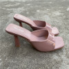 Summer New Women Shoes European and American Fashion Square Head Thin
