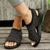 Knitted Thick Sole Casual Sandals Peep Toe Breathable Sports Sandals