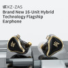 KZ ZAS Earphones 7BA+1DD Dynamic Hybrid Wired Headphones HiFi Bass Sport Headset With Microphones in Ear Monitors
