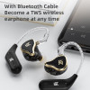 KZ ZAS Earphones 7BA+1DD Dynamic Hybrid Wired Headphones HiFi Bass Sport Headset With Microphones in Ear Monitors