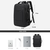 Travel Backpack Men Business Aesthetic Backpack School Expandable USB Bag Large Capacity 17.3 Laptop Waterproof Fashion Backpack