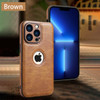 Luxury Leather Case for Apple iPhone 14 13 12 11 Pro MAX XS XR 7 8 Plus Original Logo Hole Official Design Silicone Phone Cover