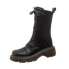 Vintage platform mid calf boots Wind lace up thigh high boots 14 hole Vintage platform mid calf boots Wind lace up thigh high boots 14 hole
