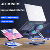 2023 New Apple Huawei Xiaomi Universal Fan Laptop Stand Aluminum Alloy Desktop Laptop Stand 360 Degree Rotating Base