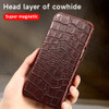 Genuine Leather Flip Case for iPhone 14 Pro Max Magsafe Case Luxury Magnetic Wireless Charging Book Cover for iPhone 14 Plus