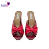 European and American women's fashion elegant bow comfortable open toe