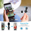 YLW Wireless Lavalier Microphone Portable Audio Video Recording Mini Mic for iPhone Android Live Broadcast Gaming Phone Mic