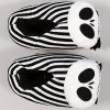 Women Comfortable Indoor Halloween Shoes Skull Striped Print Slippers