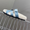Shearling Designer Slippers Winter Shoes For Women Mixed Color Peep