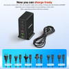 120W USB Charger 6 Ports Desktop Charging Station Phone Charger For iPhone 14 Pro Max Samsung 65W Fast Charger For Laptop Tablet