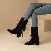 2023 Autumn And Winter New Short Boots Women Tassel Coarse 7.5cm High