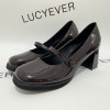 Lucyever Vintage Thick High Heels Mary Jane Shoes Women 2023 Patent